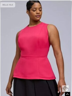 Torrid Pink Peplum Top